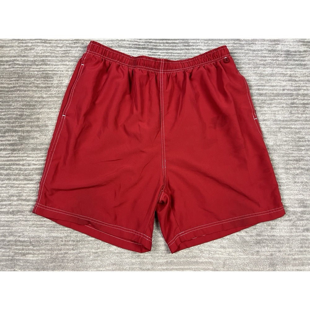 Covington Swimming Trunks Shorts Mens Large‎ Red Mesh Lined
